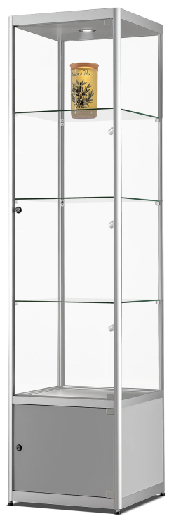 Vitrine 115 500 silber mit Unterschrank